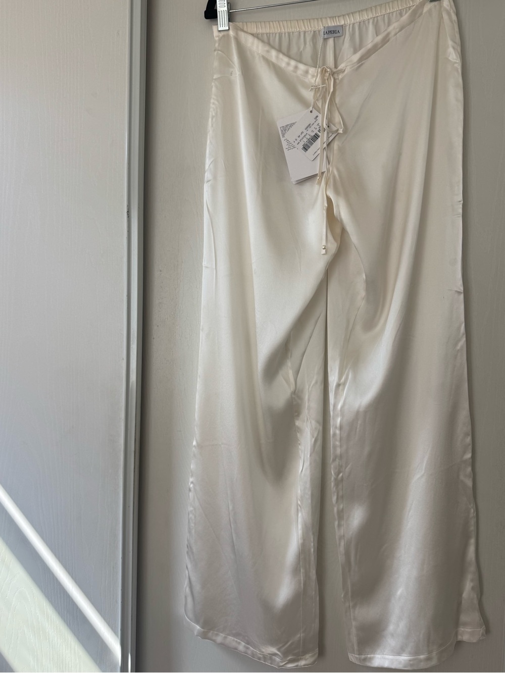 La Perla Cream 100% silk pants